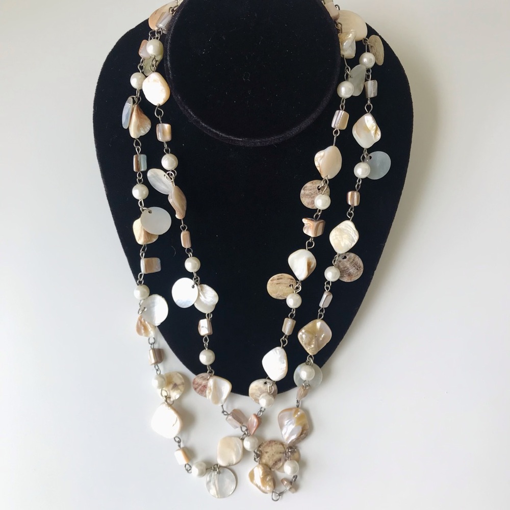 Vintage Long Boho Shell Style Necklace